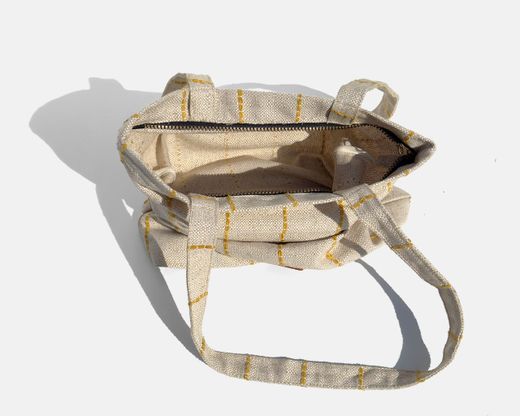 Bossa tipus shopper mitjana MINIOTS ratlles grogues