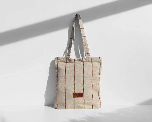 Bolsa tipo shopper mediana MINIOTS  rayas caldera