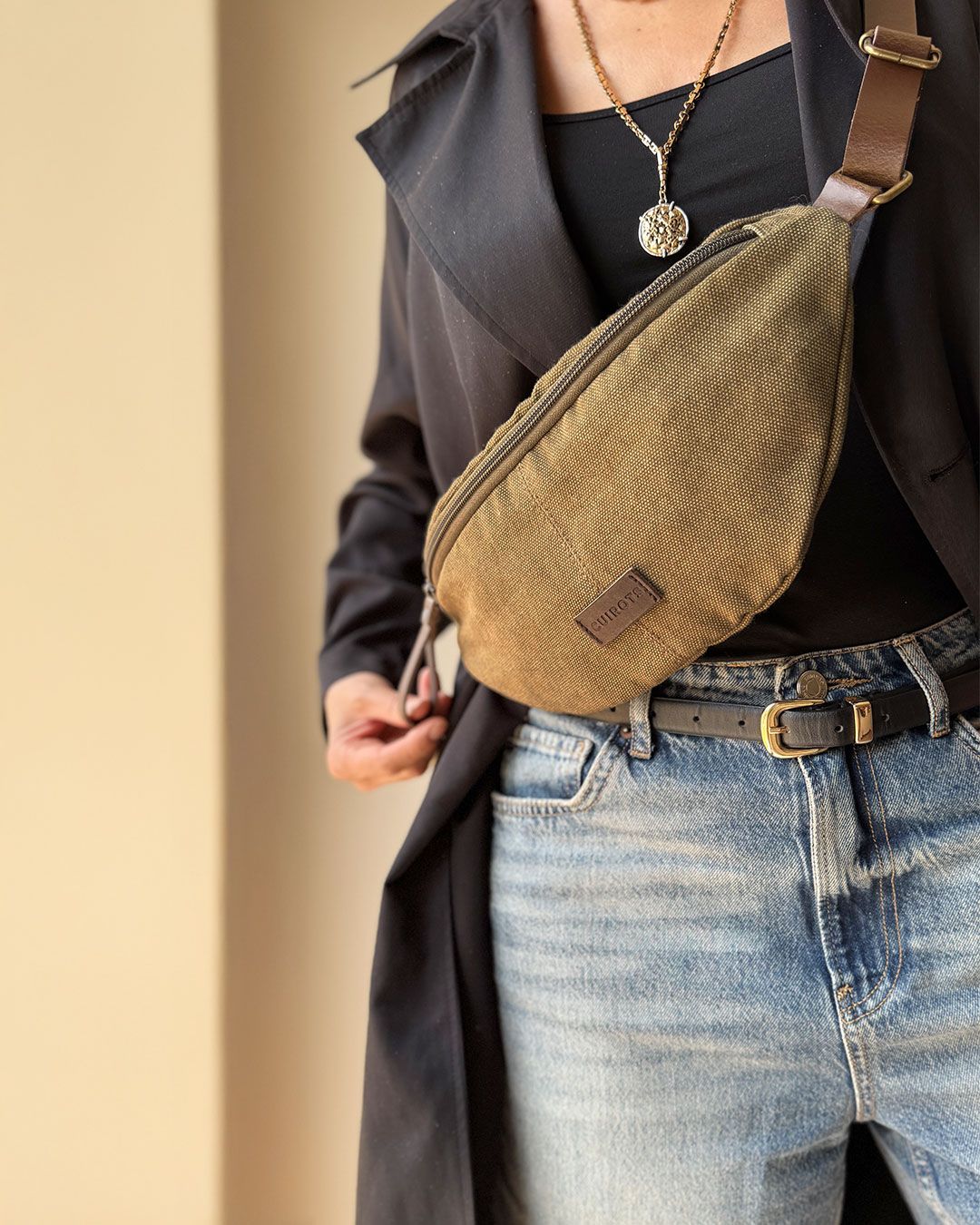 Bolso bandolera CUIROTS Canvas Beige