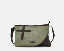 Bolso bandolera CUIROTS Tibi de lino y piel