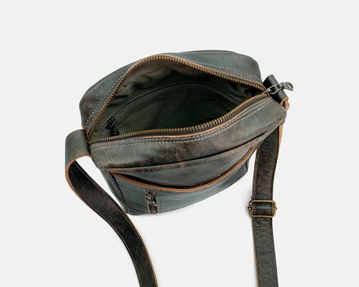 Bandolera pequeña de piel CUIROTS Ranch para hombre