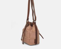 Bolso bombonera Cuadros de piel