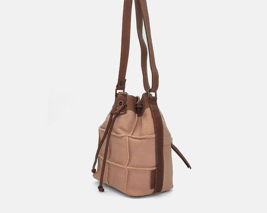 Bolso bombonera Cuadros de piel