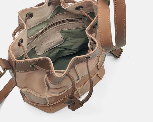 Bolso bombonera Cuadros de piel