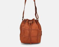 Bolso bombonera Cuadros de piel