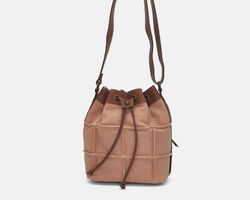 Bolso bombonera Cuadros de piel