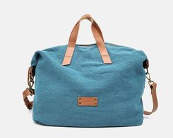 Bolso bowling de mano  y bandolera de lino reciclado