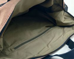 Bolso bowling de mano  y bandolera de lino reciclado