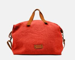 Bolso bowling de mano  y bandolera de lino reciclado