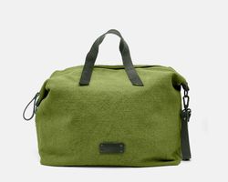 Bolso bowling de mano  y bandolera de lino reciclado