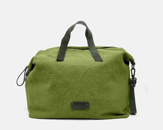 Bolso bowling de mano  y bandolera de lino reciclado