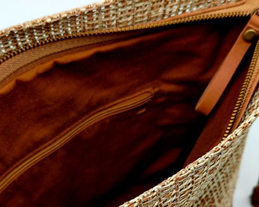 Bolso de hombro CUIROTS Airo de rafia