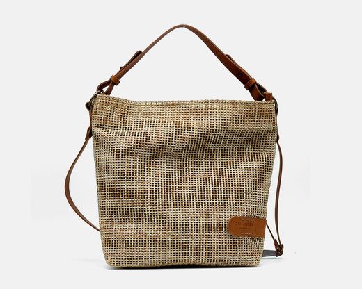 Bolso de hombro CUIROTS Airo de rafia