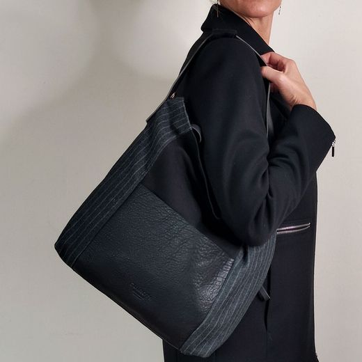 Bolso de hombro CUIROTS Mixed de rayas
