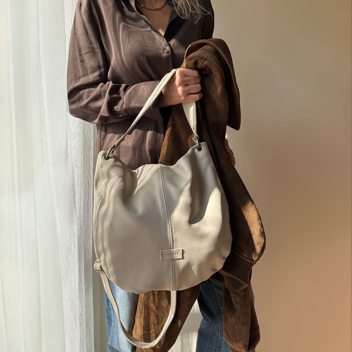 Bolso de hombro CUIROTS Olivia azul