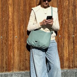 CUIROTS Bolsa tiracolo de couro Seta