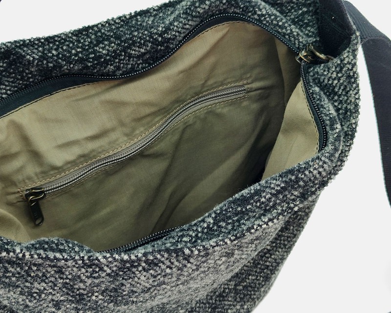 Bolso saco de hombro con cremalleras Australia de piel CUIROTS