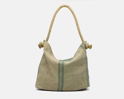 CUIROTS Bolsa tiracolo de linho fim de semana