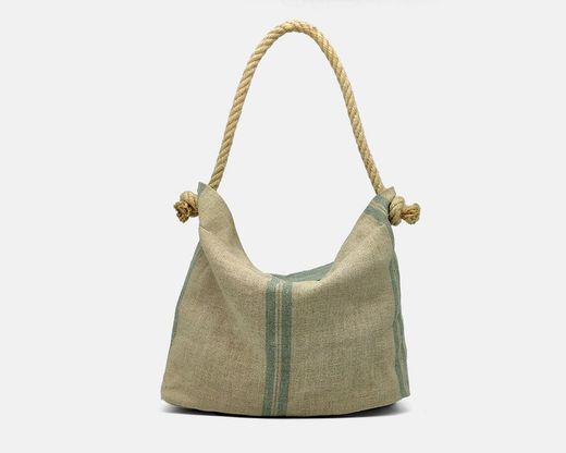 CUIROTS Bolsa tiracolo de linho fim de semana