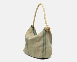 CUIROTS Bolsa tiracolo de linho fim de semana