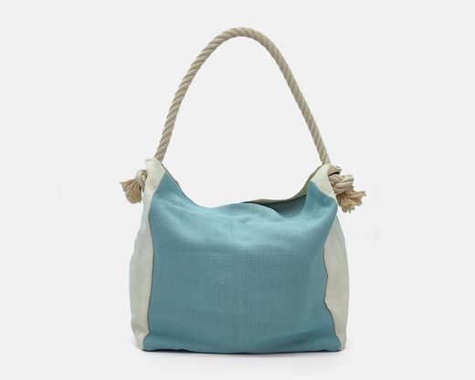 CUIROTS Bolsa tiracolo de linho fim de semana