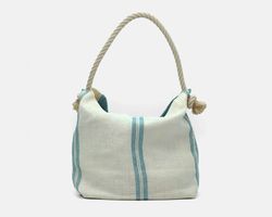 CUIROTS Bolsa tiracolo de linho fim de semana