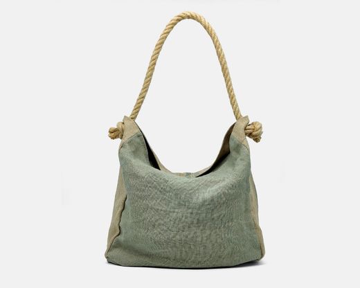 CUIROTS Bolsa tiracolo de linho fim de semana