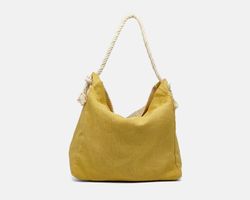 CUIROTS Bolsa tiracolo de linho fim de semana