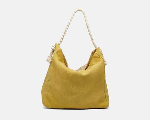 CUIROTS Bolsa tiracolo de linho fim de semana