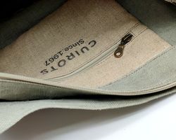 CUIROTS Bolsa tiracolo de linho fim de semana