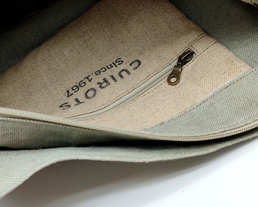 CUIROTS Bolsa tiracolo de linho fim de semana