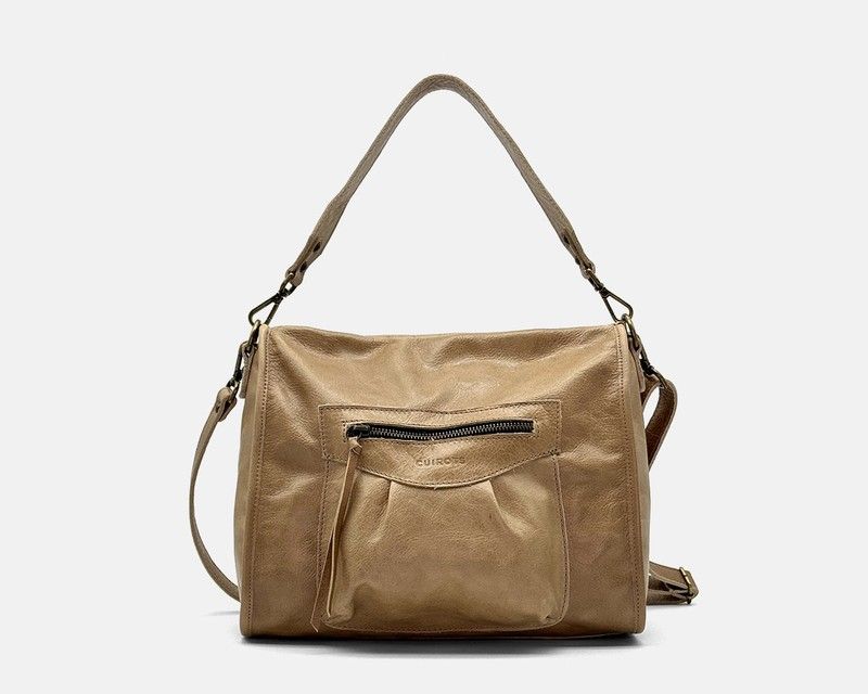 Bolso de hombro de piel CUIROTS Carla Blanco