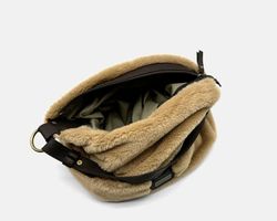 CUIROTS Bolsa de ombro grande Grosseto com pele