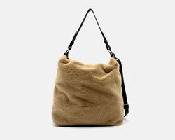 CUIROTS Bolsa de ombro grande Grosseto com pele