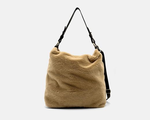 CUIROTS Bolsa de ombro grande Grosseto com pele