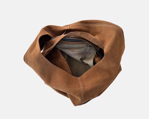 Bolsa de ombro grande Zoe em camurça CUIROTS