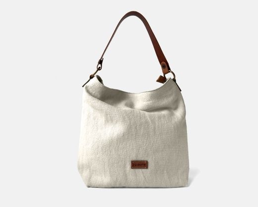 Bolsa de ombro em linho CUIROTS Louise