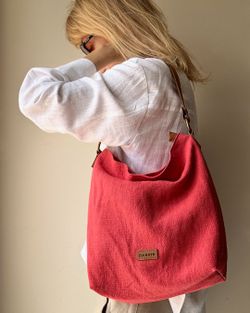 Sac bandoulière en lin Louise de CUIROTS