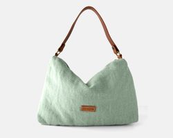 Sac bandoulière en lin Louise de CUIROTS