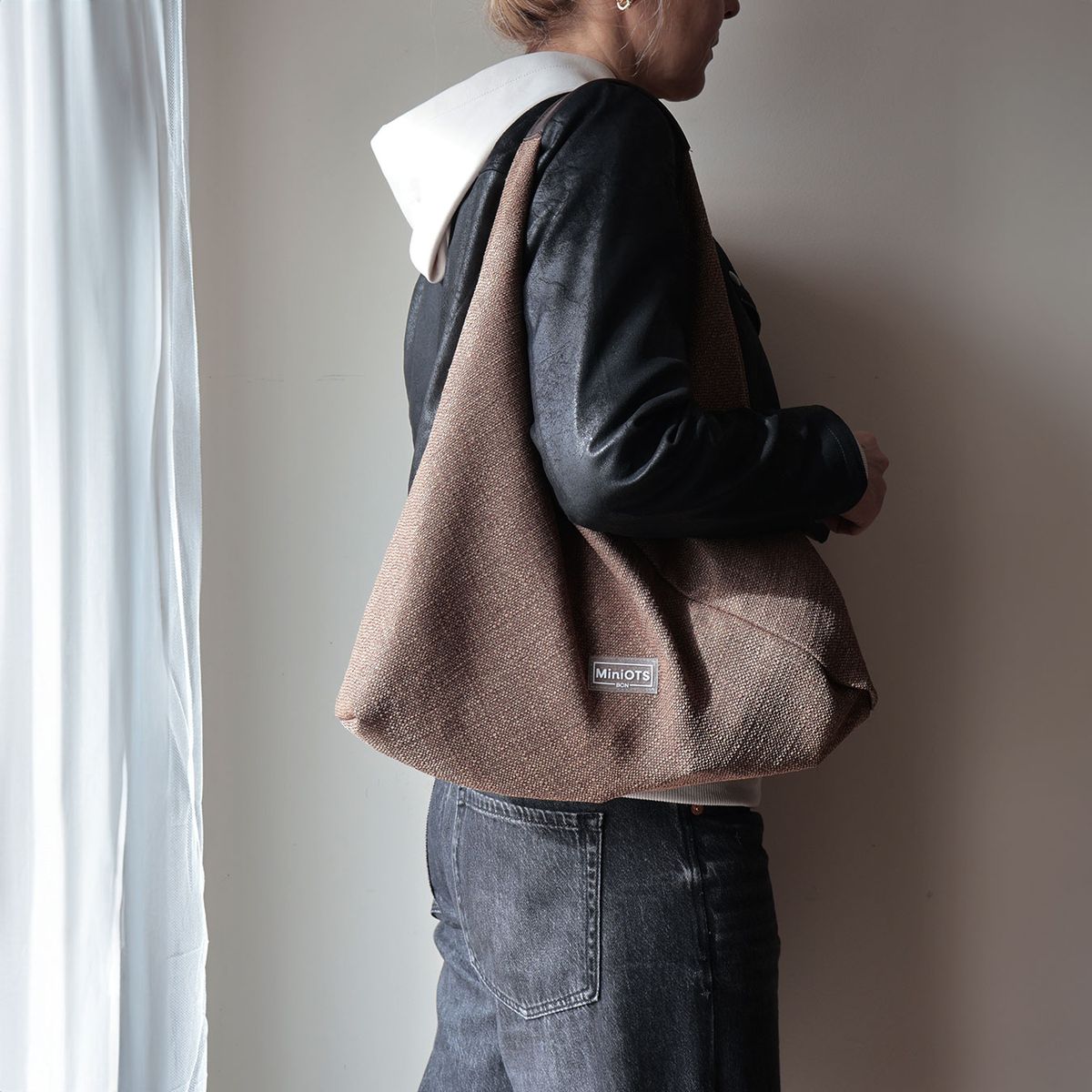 Bolso de hombro MINIOTS MiniYute Beige