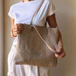 Bolso de hombro shopper CUIROTS Ibiza