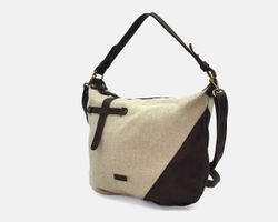 Bolso de hombro TIBI de lino y piel