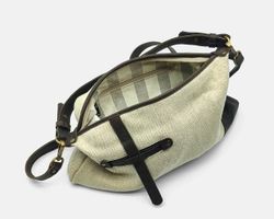 Bolso de hombro TIBI de lino y piel