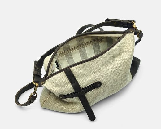 Bolso de hombro TIBI de lino y piel