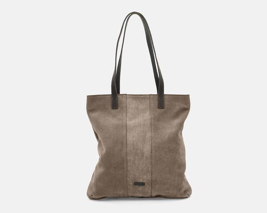 Bolso de hombro tipo Shopper CUIROTS Bi de serraje y pana
