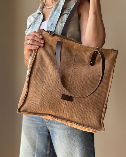 Bolsa de ombro tipo shopper CUIROTS Canvas