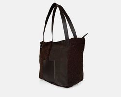 Bolsa de ombro tipo shopper patchwork CUIROTS