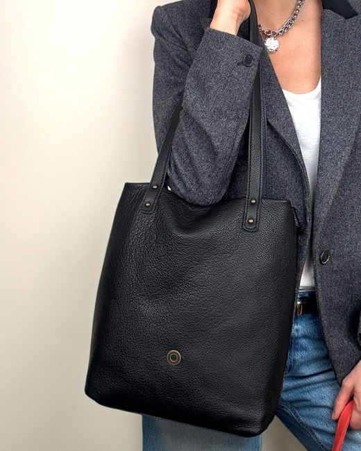 Bolso de hombro shopper CUIROTS seta de piel