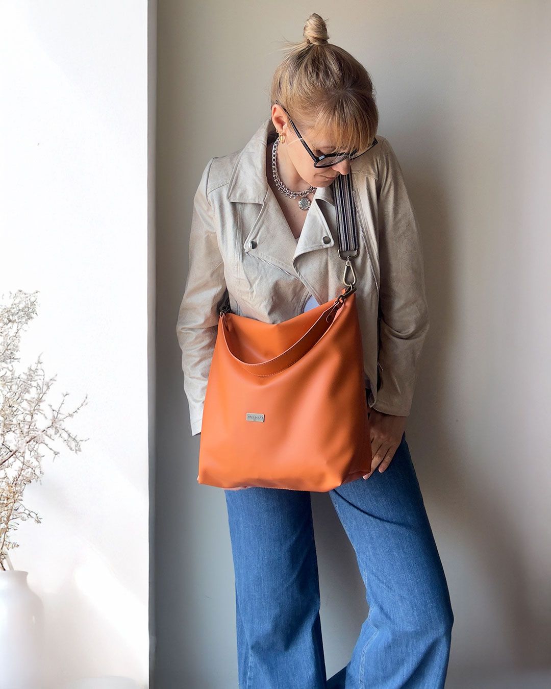 Bolso de hombro y bandolera CUIROTS Bio azul