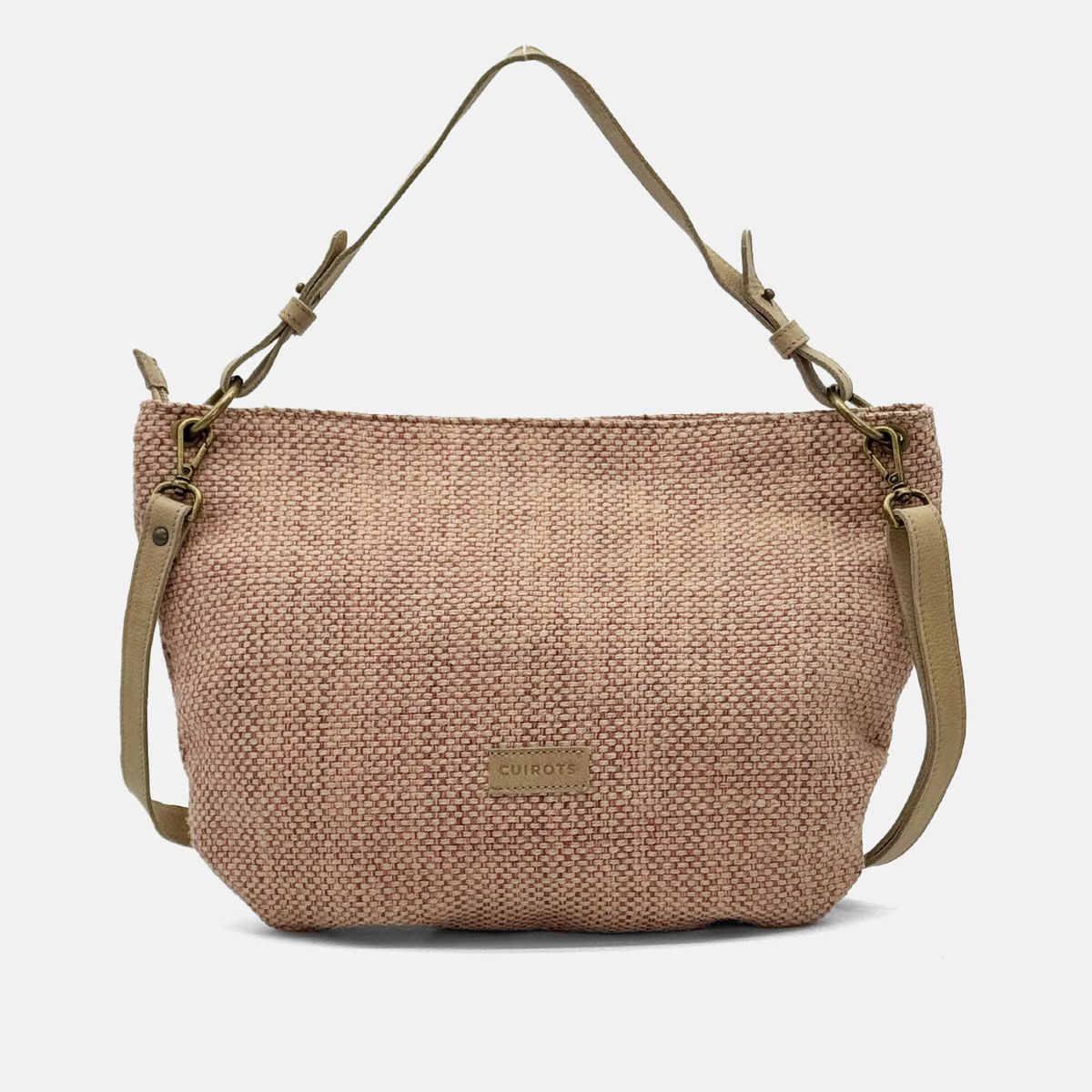 Bolso de hombro y bandolera de rafia CUIROTS Ibiza Verde